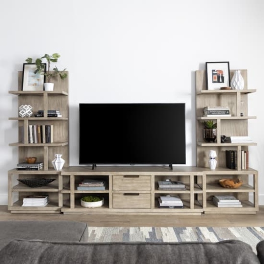 How To Decorate Tv Console Shelves